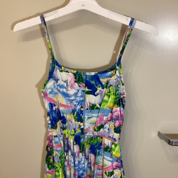 Retrolicious Pegasus Rainbow Print Dress Women’s Size XS Made in USA Pockets HTF - Picture 4 of 14